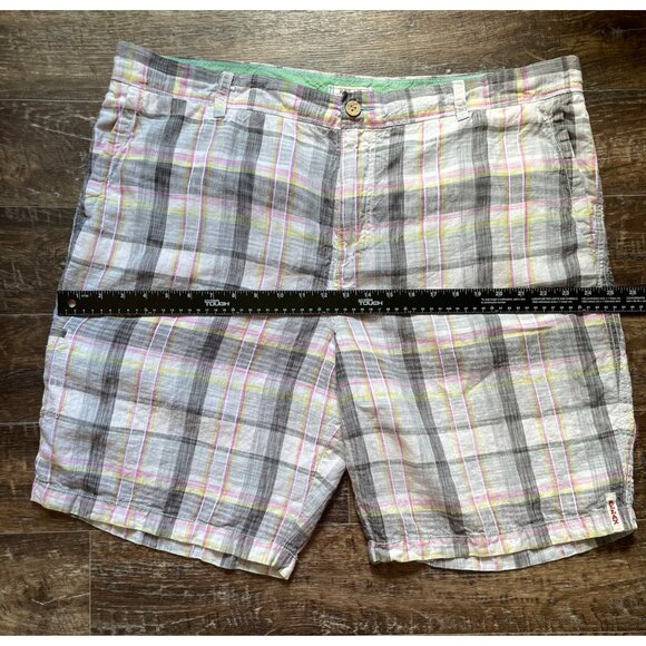Tommy Bahama Relax Linen Shorts Men's 42 Plaid - Picture 7 of 11